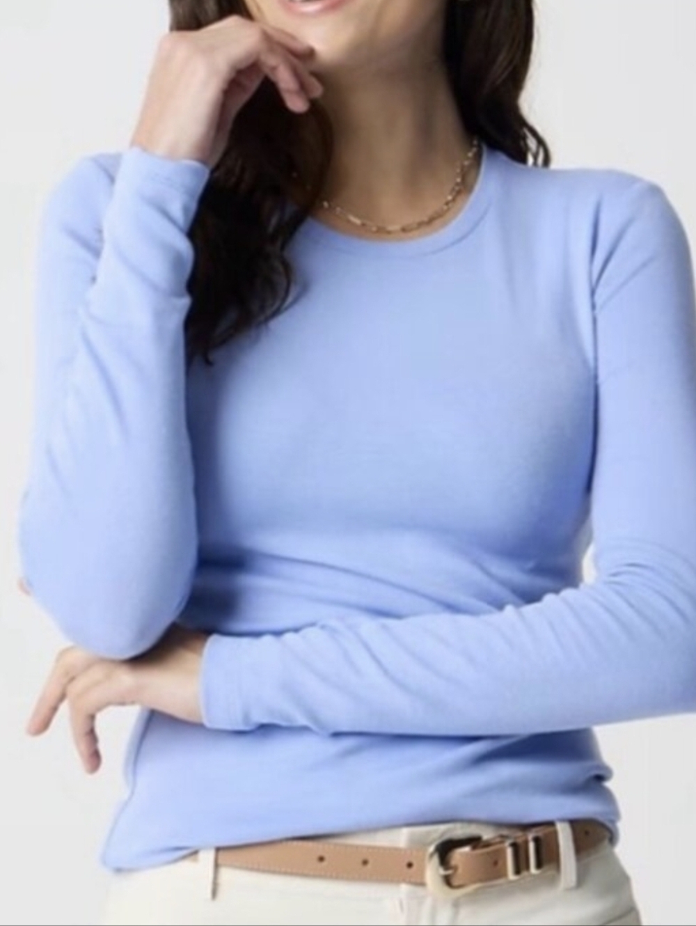 J. Crew Sky Blue Perriwinkle Long Sleeve Crewneck Top